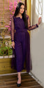 Deep Purple Sheer Cape Jumpsuit