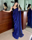 Deep Blue Sequin Saree