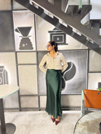 Silk Skirt - Bottle Green