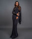 Black Saree Set with Sequin Blouse