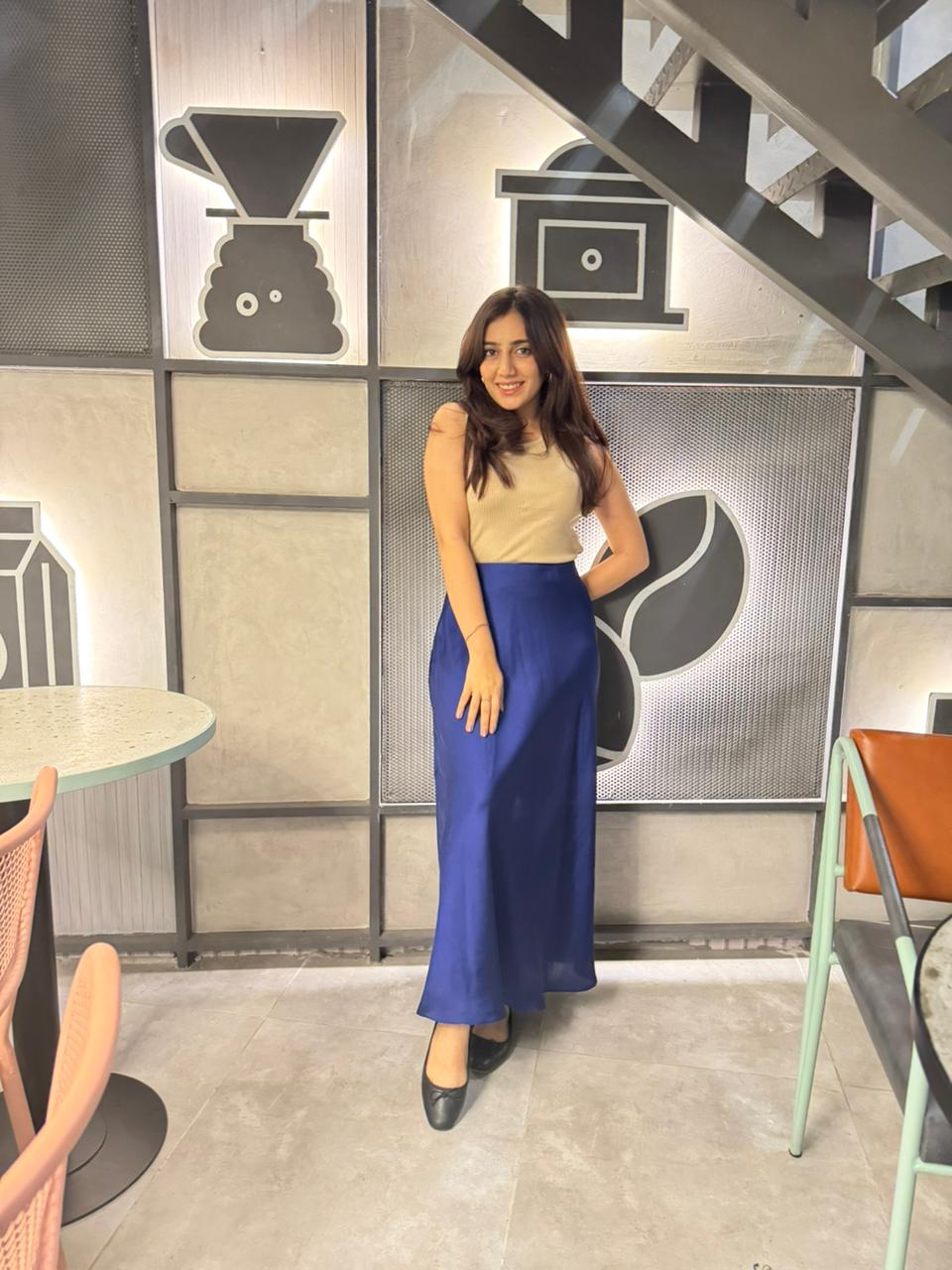 Silk Skirt – Royal Blue